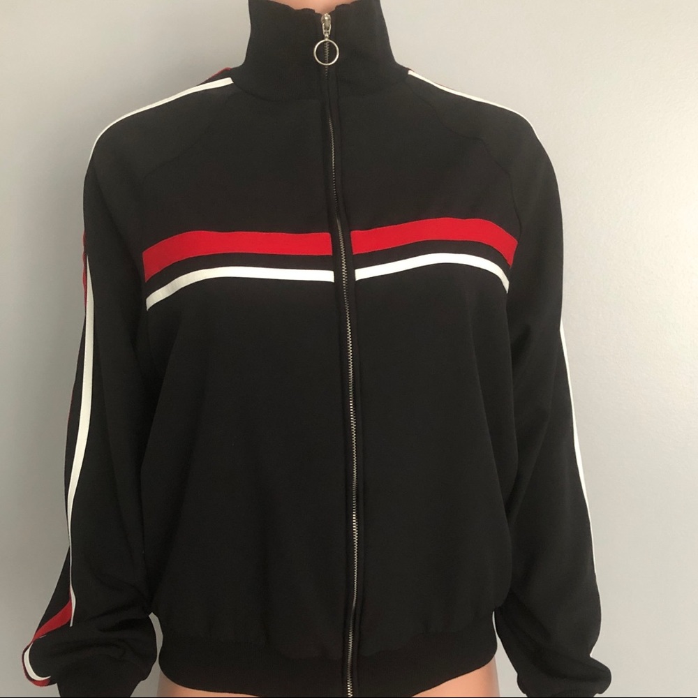 Zara Women Black Zip Up Hoodie M